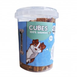 Cubes de saumon friandise de récompense entrainement 100% naturel  education canine chien chiot canigourmand