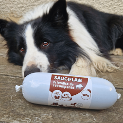 boudin de recompense paté chien sauciflair canigourmand sanglier friandise naturelle